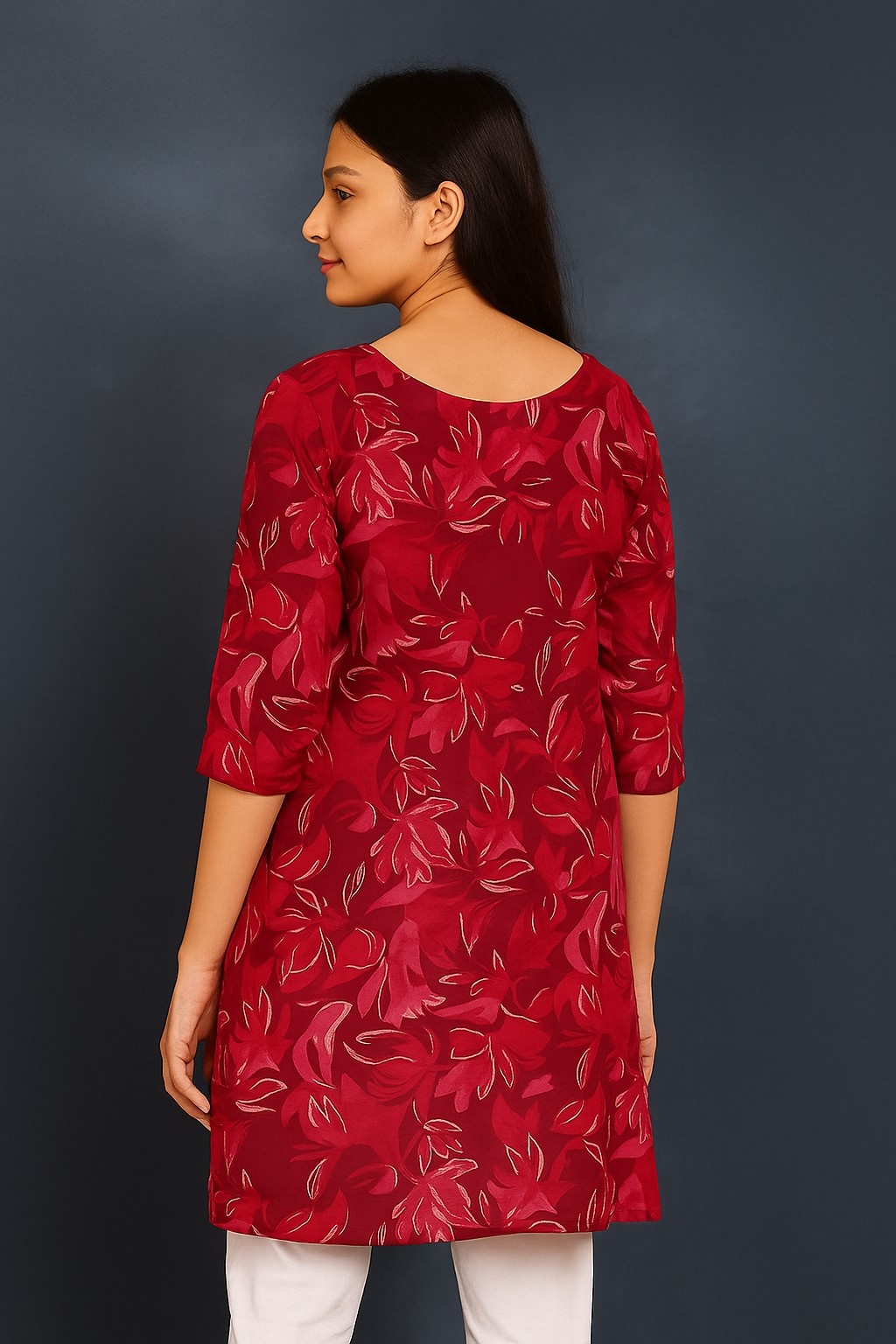 D.Gokuldas NX - Red Printed Kurti